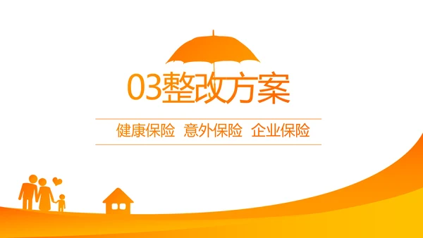 橙色大气平安保险公司工作总结计划动态PPT