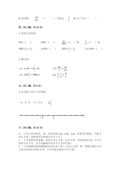 小学毕业班数学检测卷及参考答案（典型题）.docx