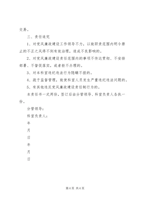 市直单位党风廉政建设责任书.docx