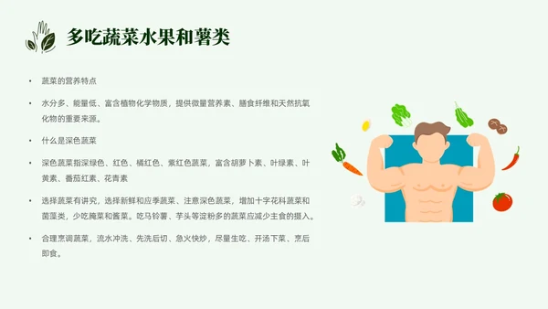 简约营养师培训实拍果蔬中国居民膳食指南PPT模板全民营养周