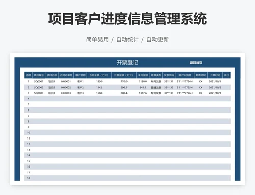 项目客户进度信息管理系统