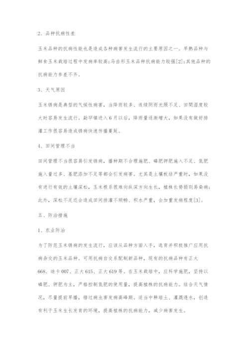 云南勐罕镇玉米锈病的发生特点和综合防治技术.docx