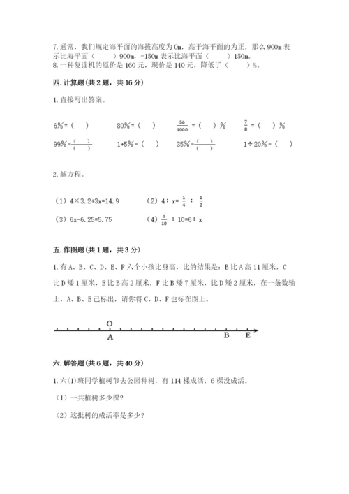 北师大版小学数学六年级下册期末检测试题参考答案.docx