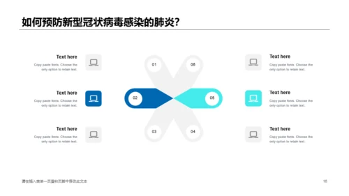 蓝色简约医疗健康工作总结PPT案例