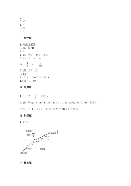 人教版六年级上册数学期末测试卷精品【满分必刷】.docx