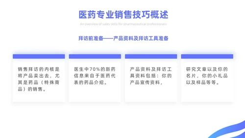 蓝色简约风医药代表销售经验分享培训课件