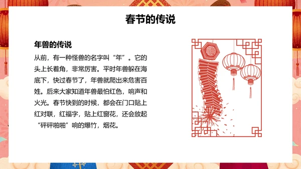 新年春节文化春节习俗介绍ppt模板