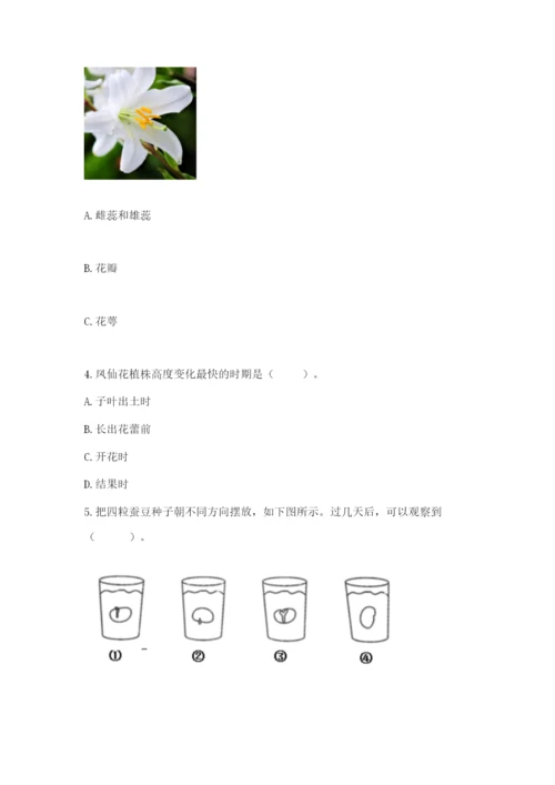 科学四年级下册第一单元植物的生长变化测试卷精品【有一套】.docx