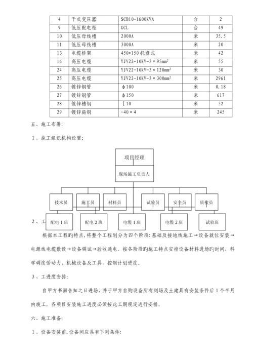 大楼变配电工程施工设计.docx