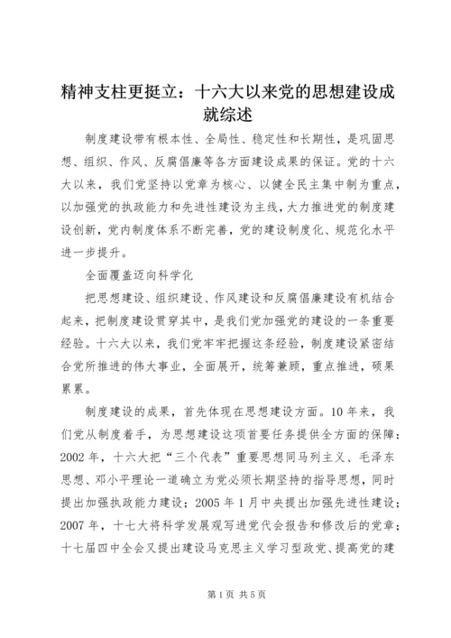 精神支柱更挺立：十六大以来党的思想建设成就综述 (3).docx