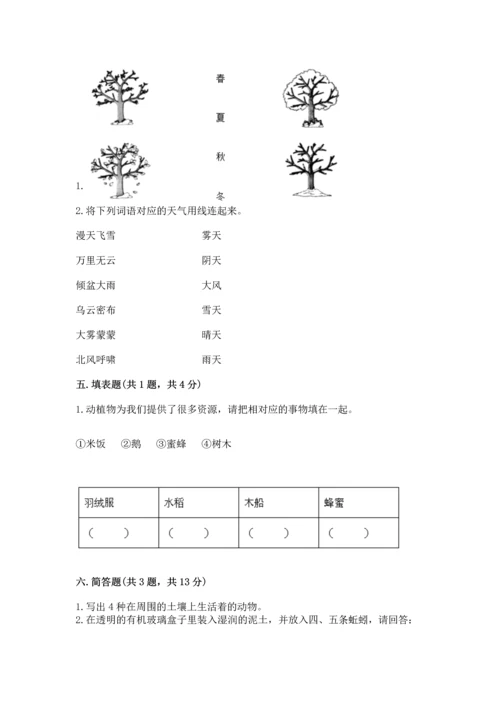 教科版二年级上册科学期末测试卷精品（网校专用）.docx