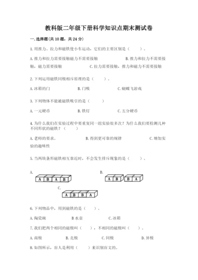 教科版二年级下册科学知识点期末测试卷附答案（b卷）.docx