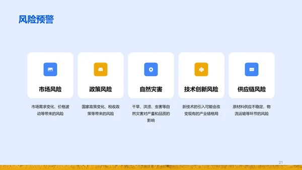 蓝黄色现代商务小麦产业链研究PPT模板