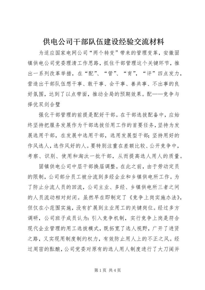 供电公司干部队伍建设经验交流材料 (4).docx