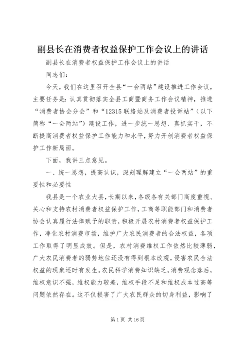 副县长在消费者权益保护工作会议上的讲话.docx