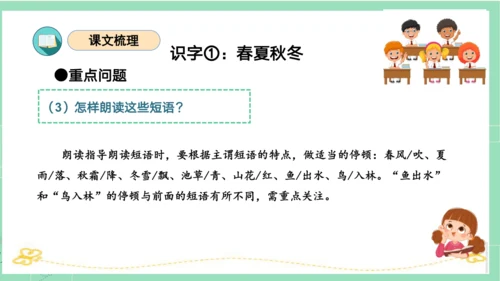 统编版一年级语文下册单元复习第一单元（复习课件）
