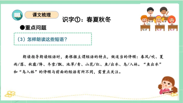 统编版一年级语文下册单元复习第一单元（复习课件）