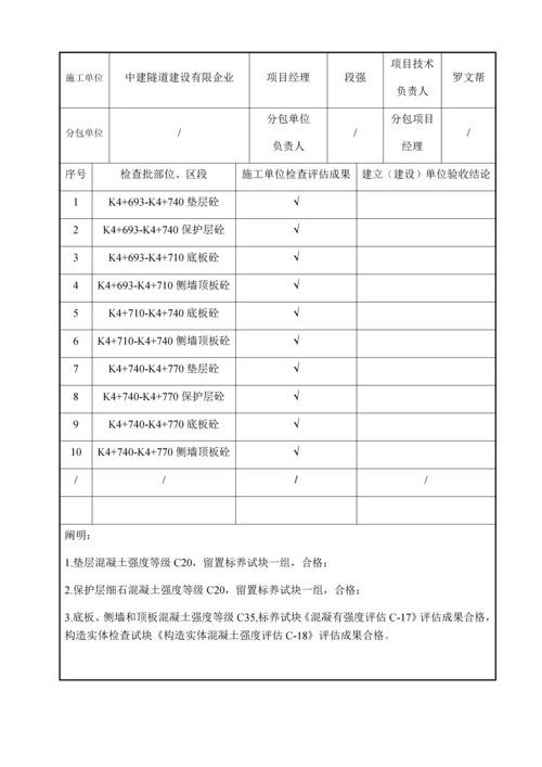 混凝土子分部工程质量验收记录表.docx