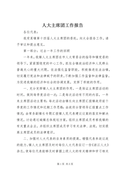 人大主席团工作报告精编.docx