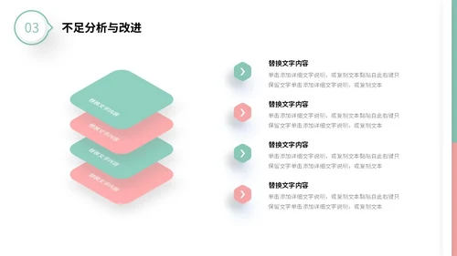 粉绿色简约形状微粒体工作总结述职报告未来规划PPT