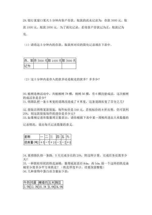 六年级小升初数学解决问题50道含答案【轻巧夺冠】.docx