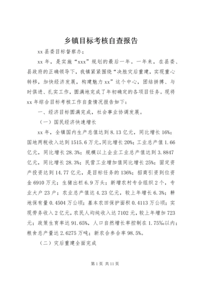 乡镇目标考核自查报告.docx