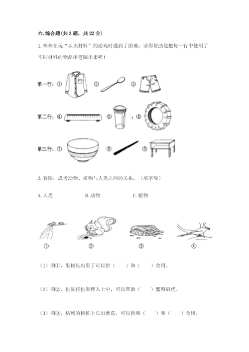 教科版二年级上册科学期末测试卷精品（完整版）.docx