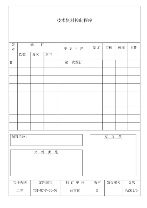 技术资料控制程序