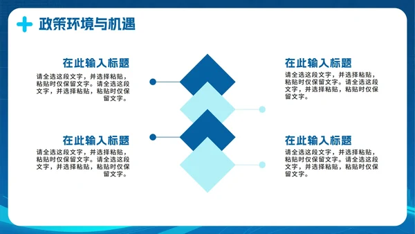 蓝色渐变科技风医疗行业PPT模板