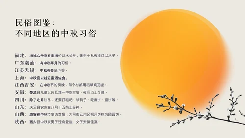黄色国风简约中国传统配色中秋节介绍PPT模板