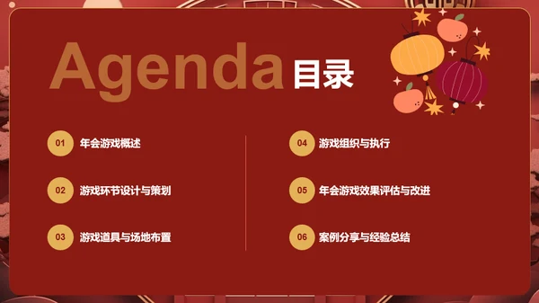 红色国潮风年会游戏策划PPT