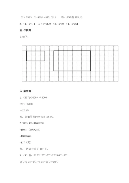 杭州市西湖区六年级下册数学期末测试卷一套.docx