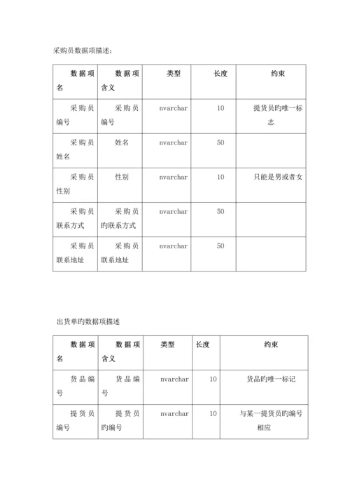 仓库基础管理系统的数据库设计.docx