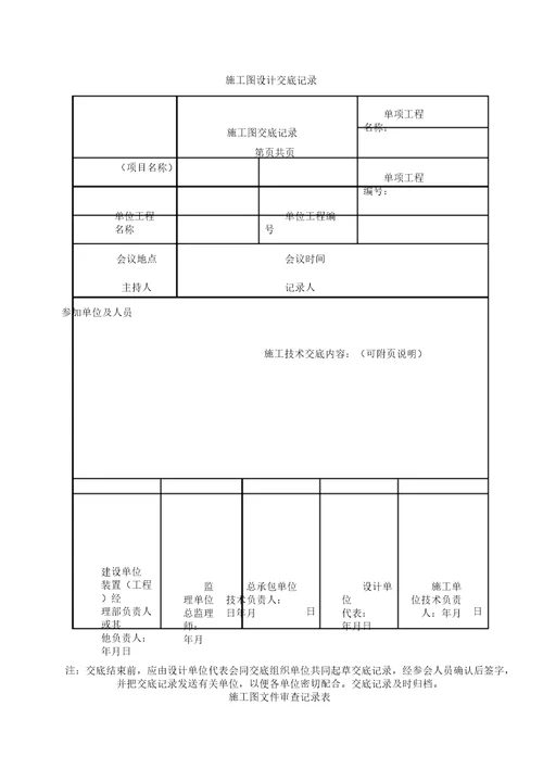 项目管理手册表格外部版