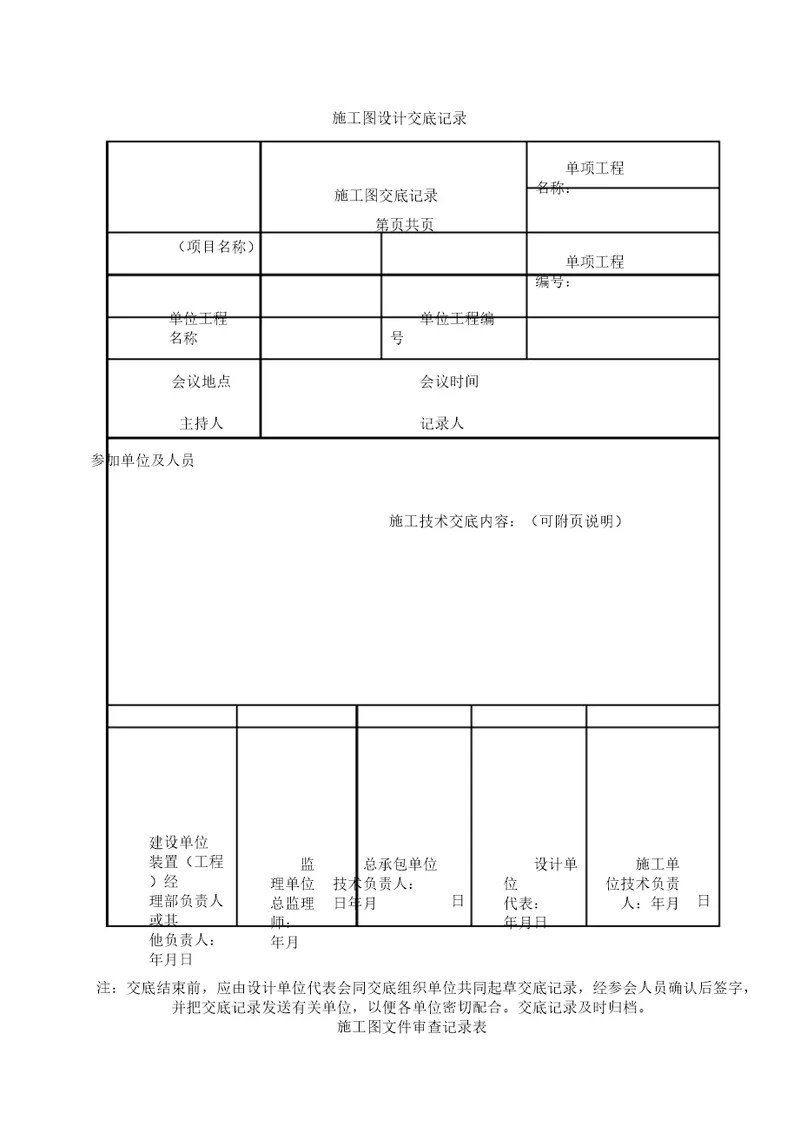 项目管理手册表格外部版