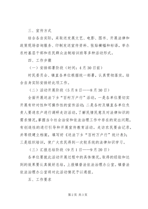 送法下乡百村万户行实施方案.docx