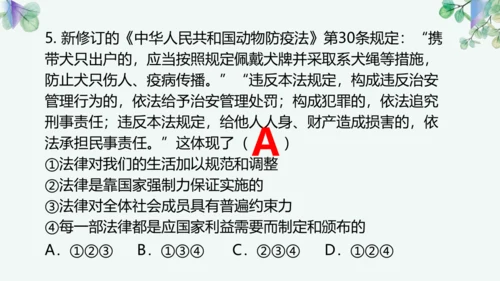 第四单元 走进法治天地 复习课件(共42张PPT)