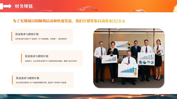 橙色工作总结汇报PPT模板