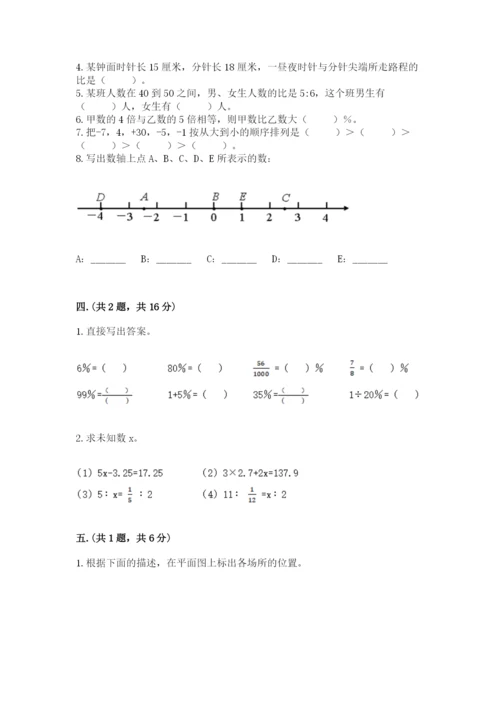 沪教版六年级数学下学期期末测试题附完整答案（历年真题）.docx