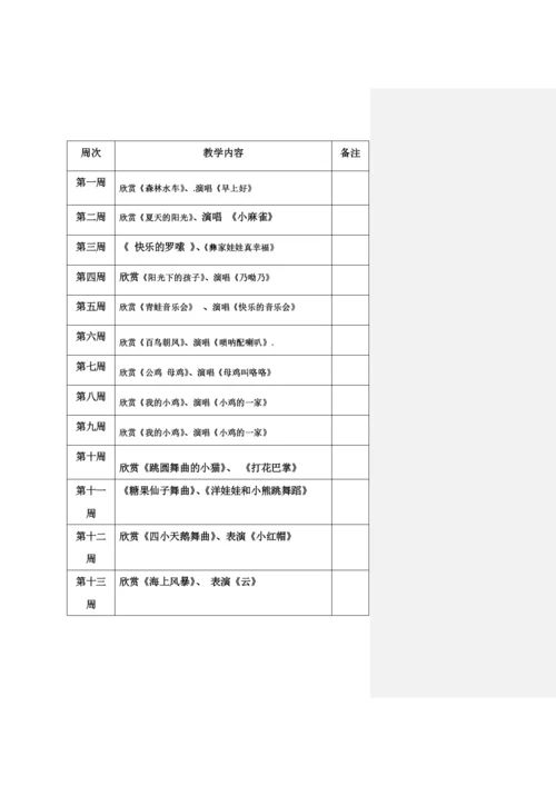 人音版小学音乐二年级上册教案(全册).docx