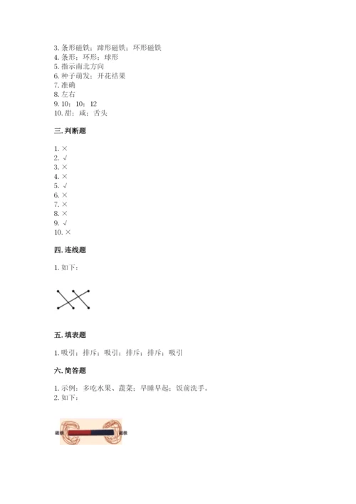 教科版二年级下册科学知识点期末测试卷往年题考.docx