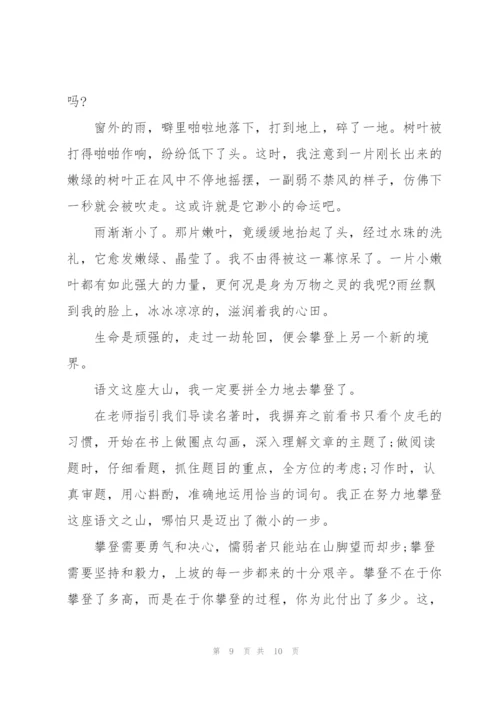 攀登初中一年级作文5篇.docx