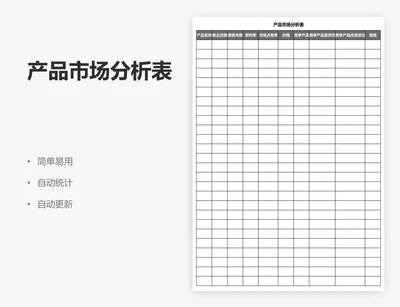 产品市场分析表