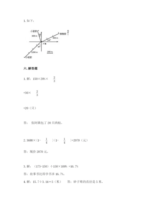 人教版小学六年级上册数学期末测试卷附答案下载.docx