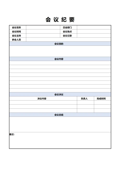 会议总结纪要