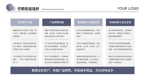 紫色系简约营销策划通用PPT模板