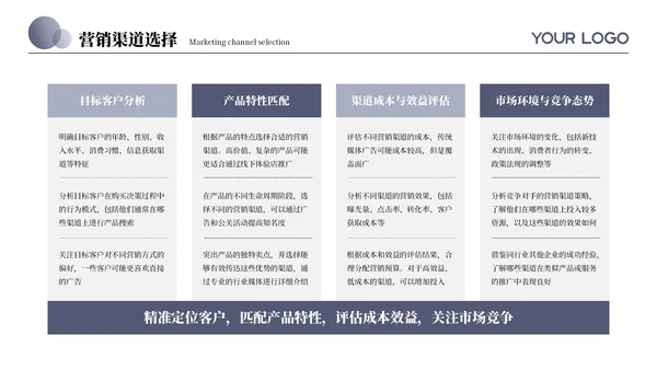 紫色系简约营销策划通用PPT模板