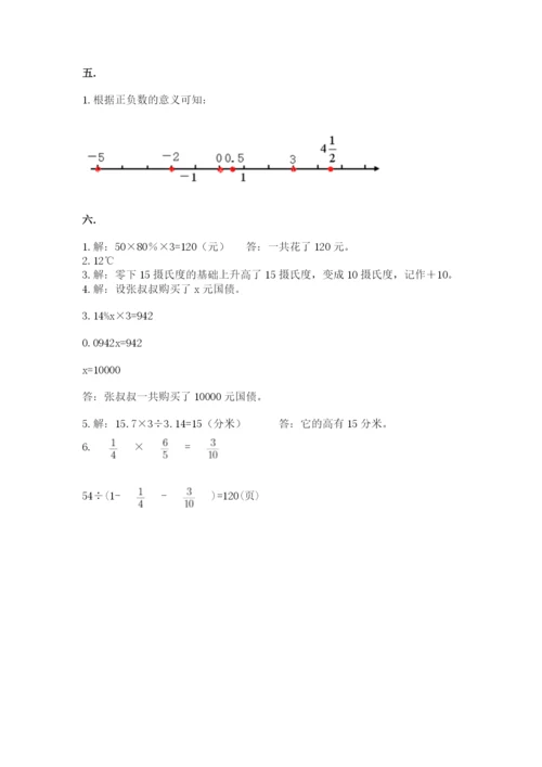 沪教版六年级数学下学期期末测试题【突破训练】.docx