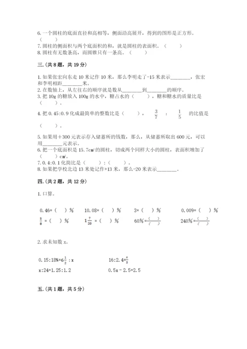 小学六年级数学毕业试题及完整答案【典优】.docx