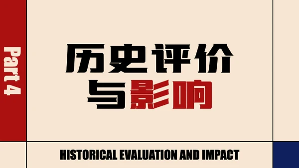 红蓝色经典简约人物介绍陈独秀PPT模板